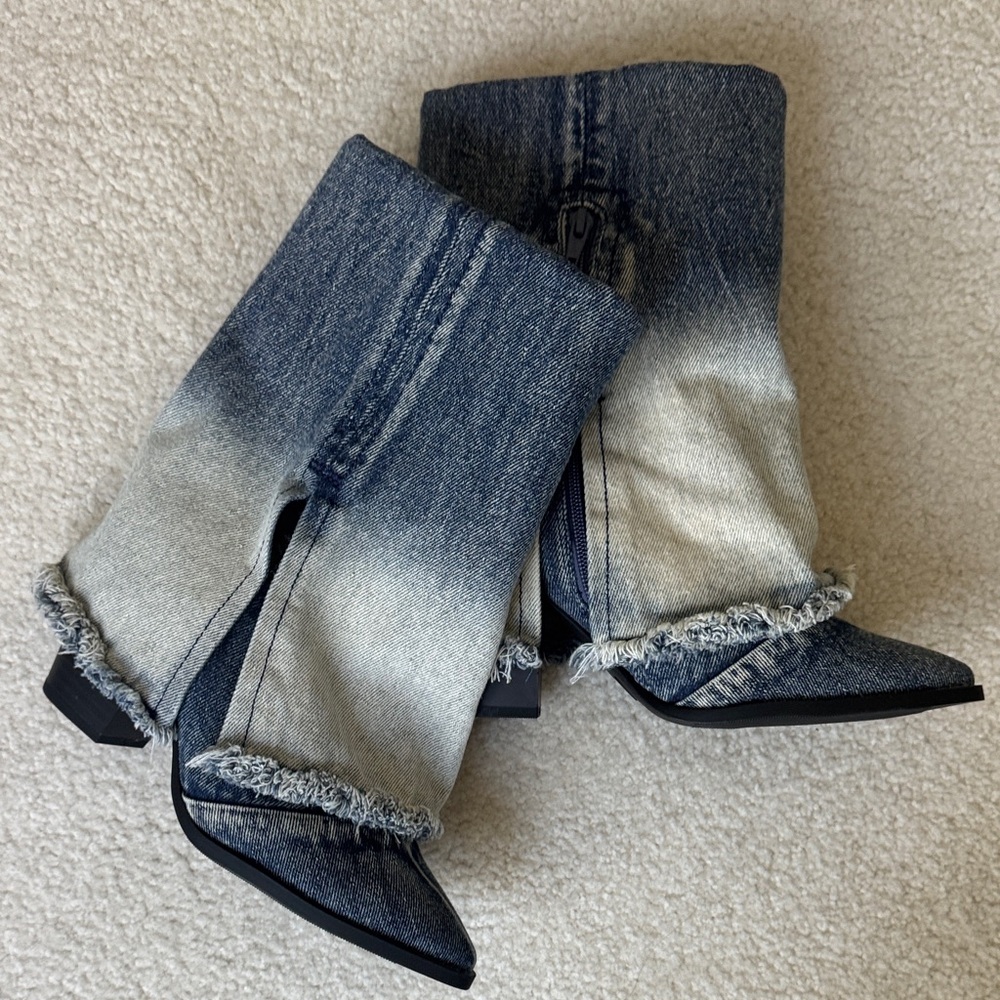 Wild Fable blue denim booties